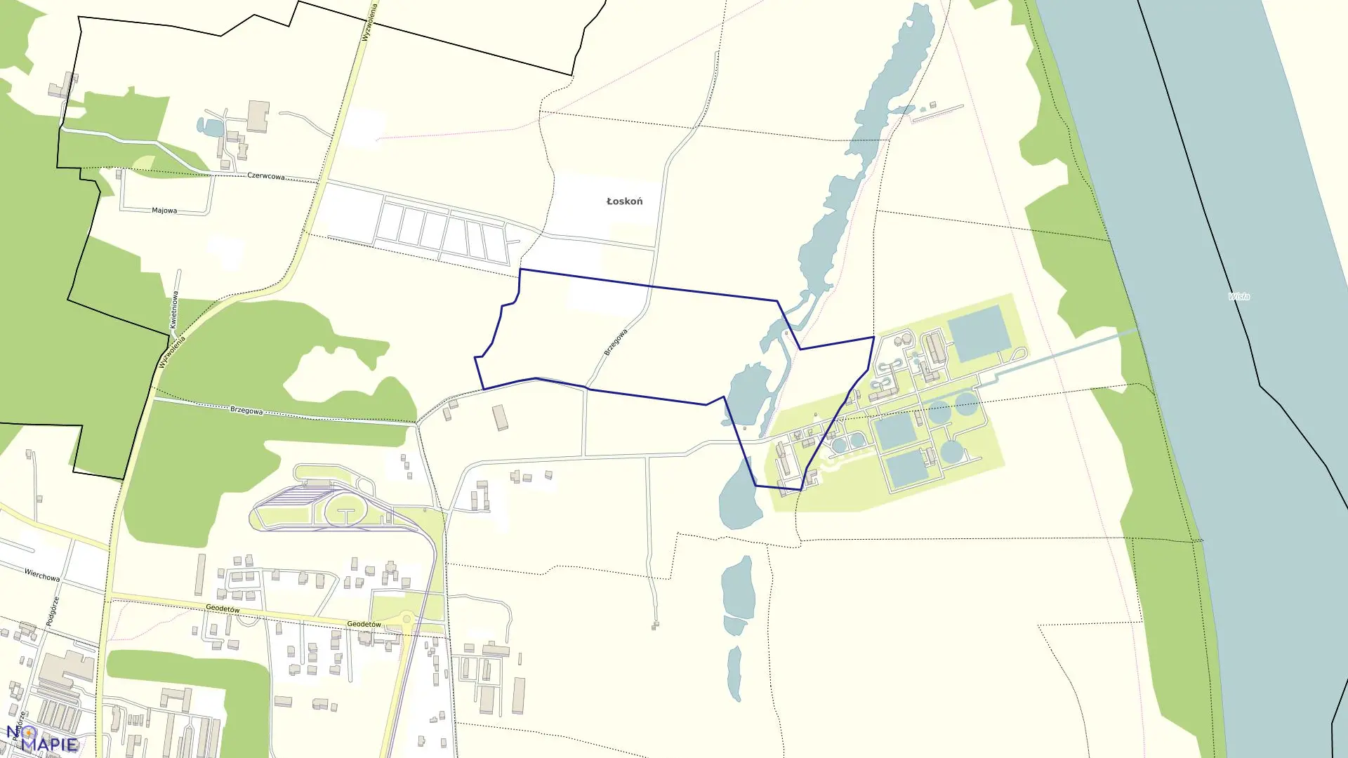 Mapa obrębu 0420 w mieście Bydgoszcz