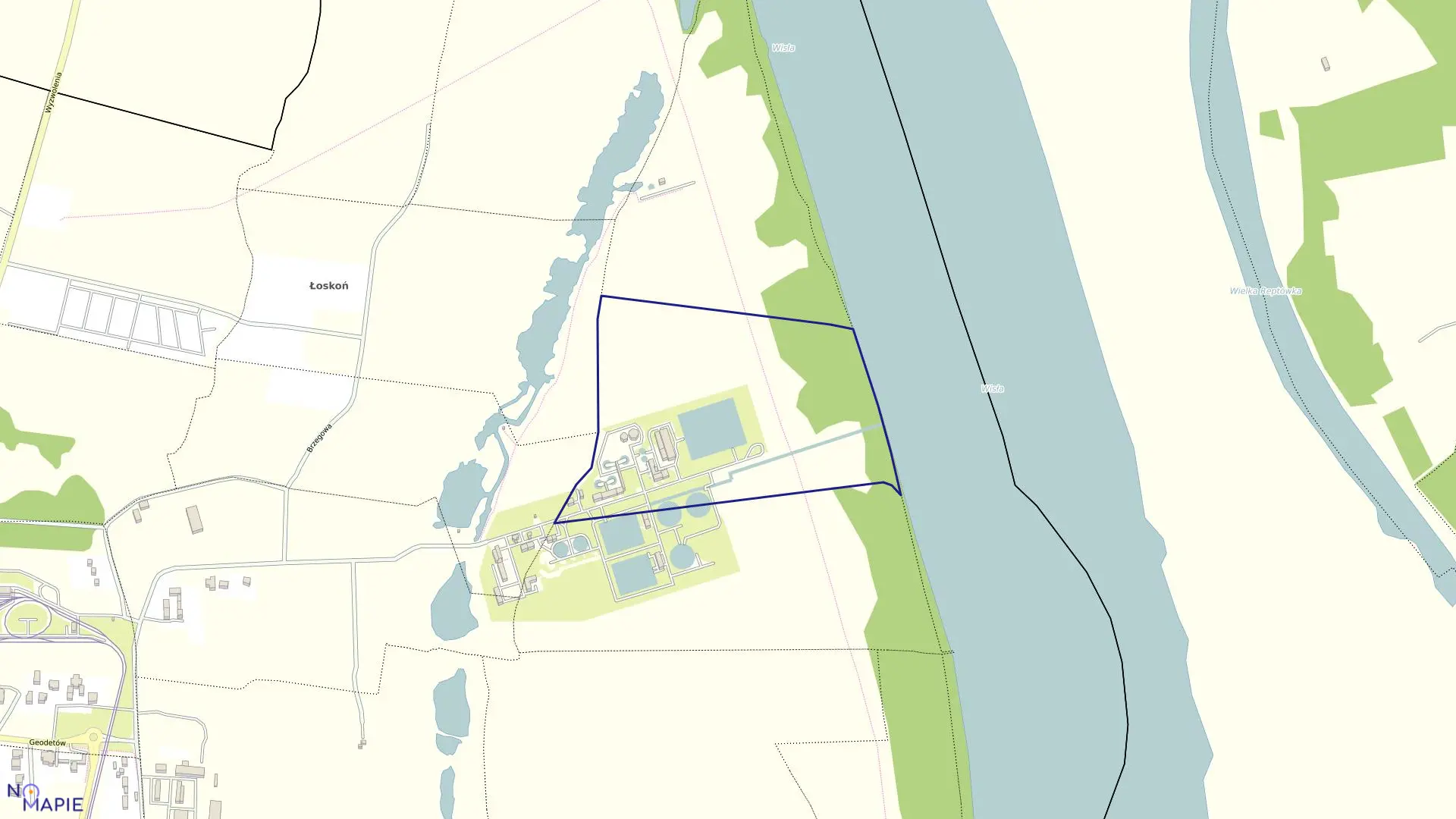 Mapa obrębu 0422 w mieście Bydgoszcz