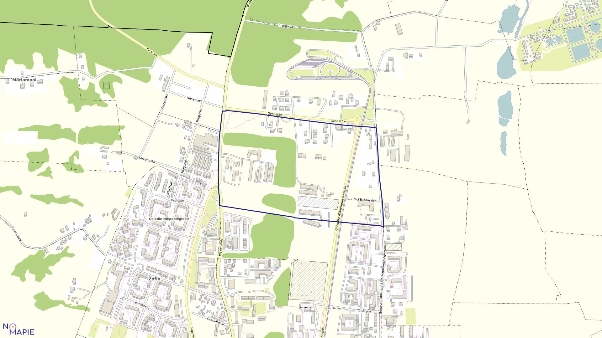 Mapa obrębu 0426 w mieście Bydgoszcz