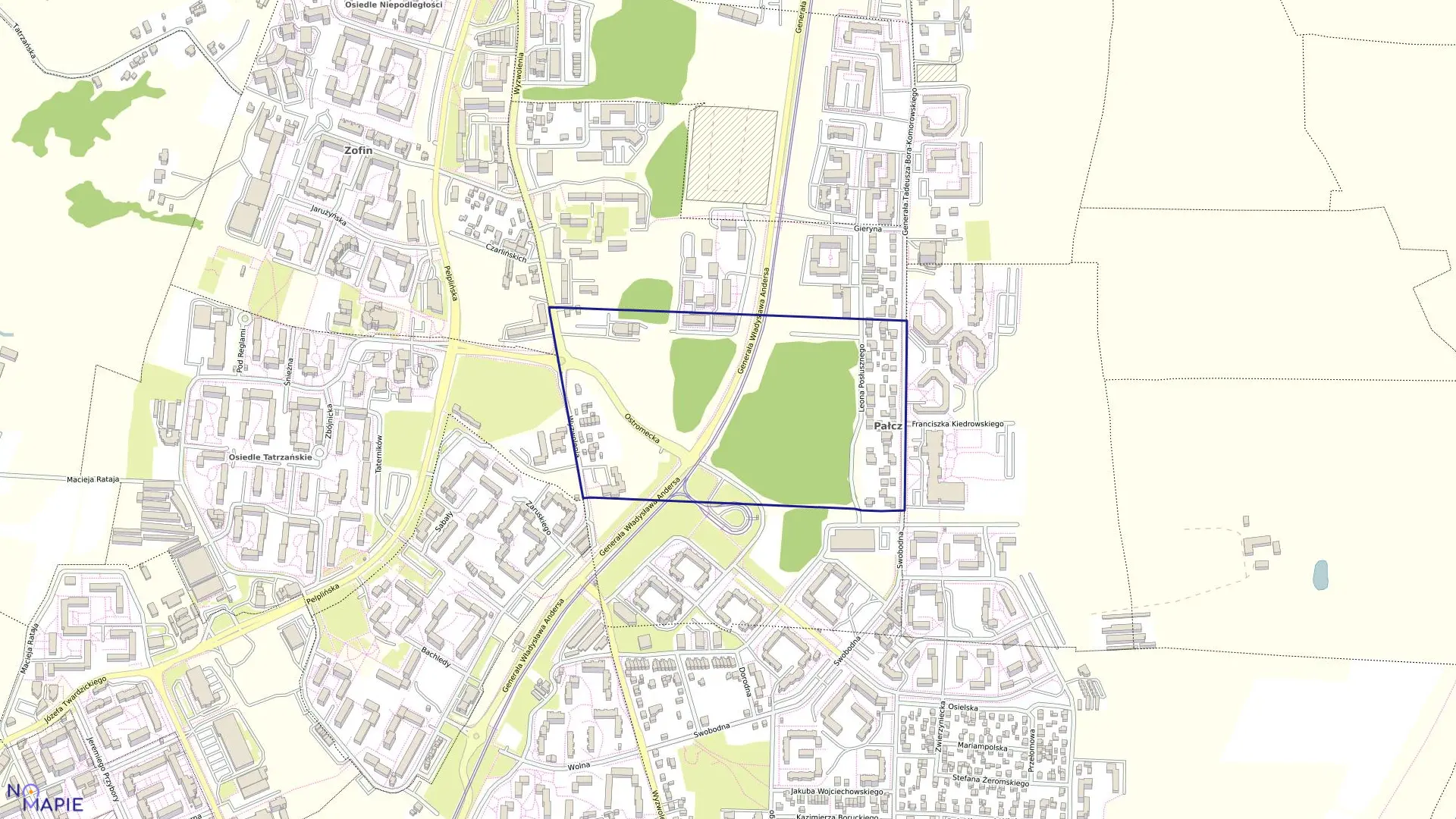 Mapa obrębu 0435 w mieście Bydgoszcz