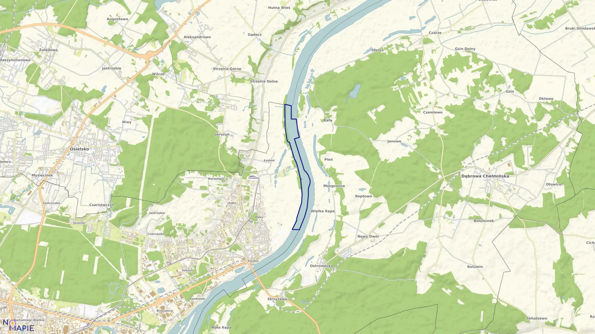 Mapa obrębu 0440 w mieście Bydgoszcz