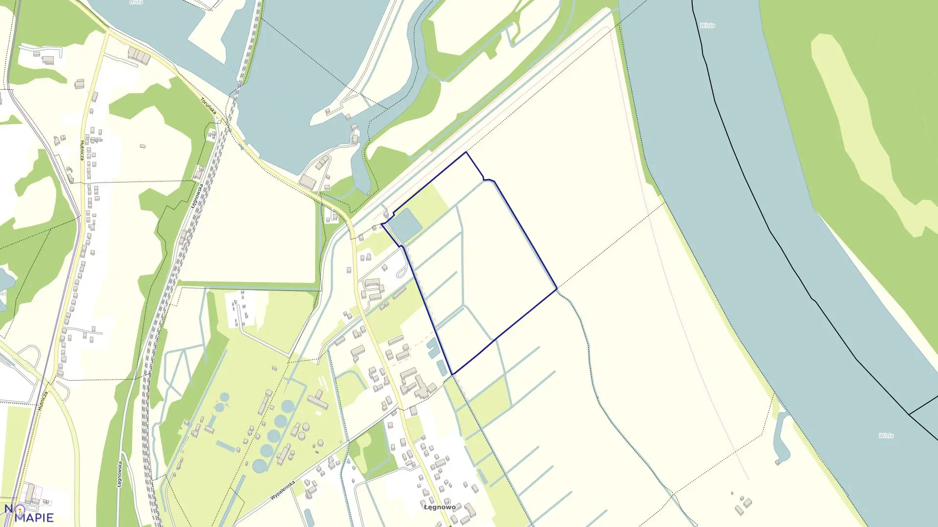 Mapa obrębu 0443 w mieście Bydgoszcz