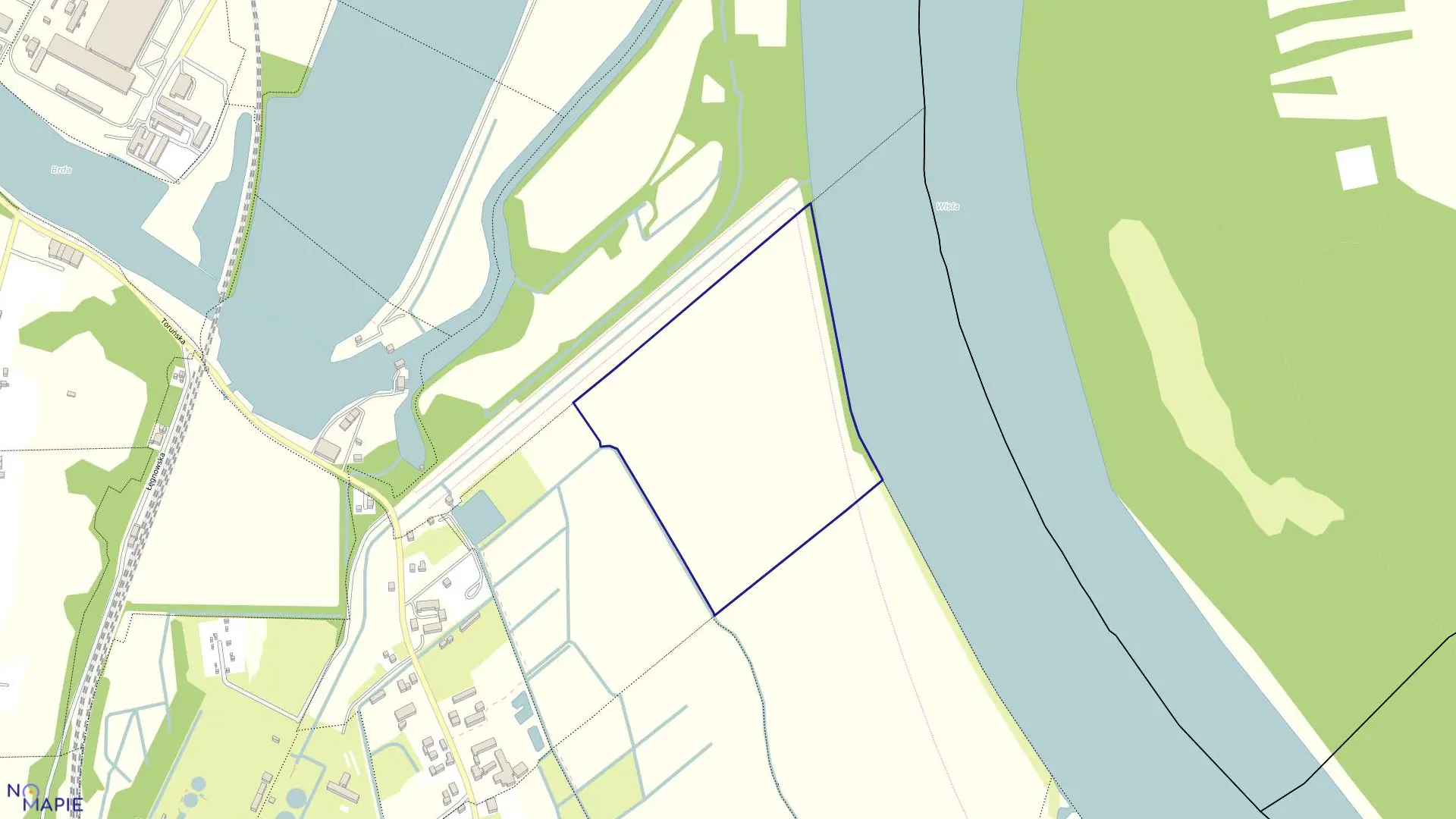 Mapa obrębu 0444 w mieście Bydgoszcz