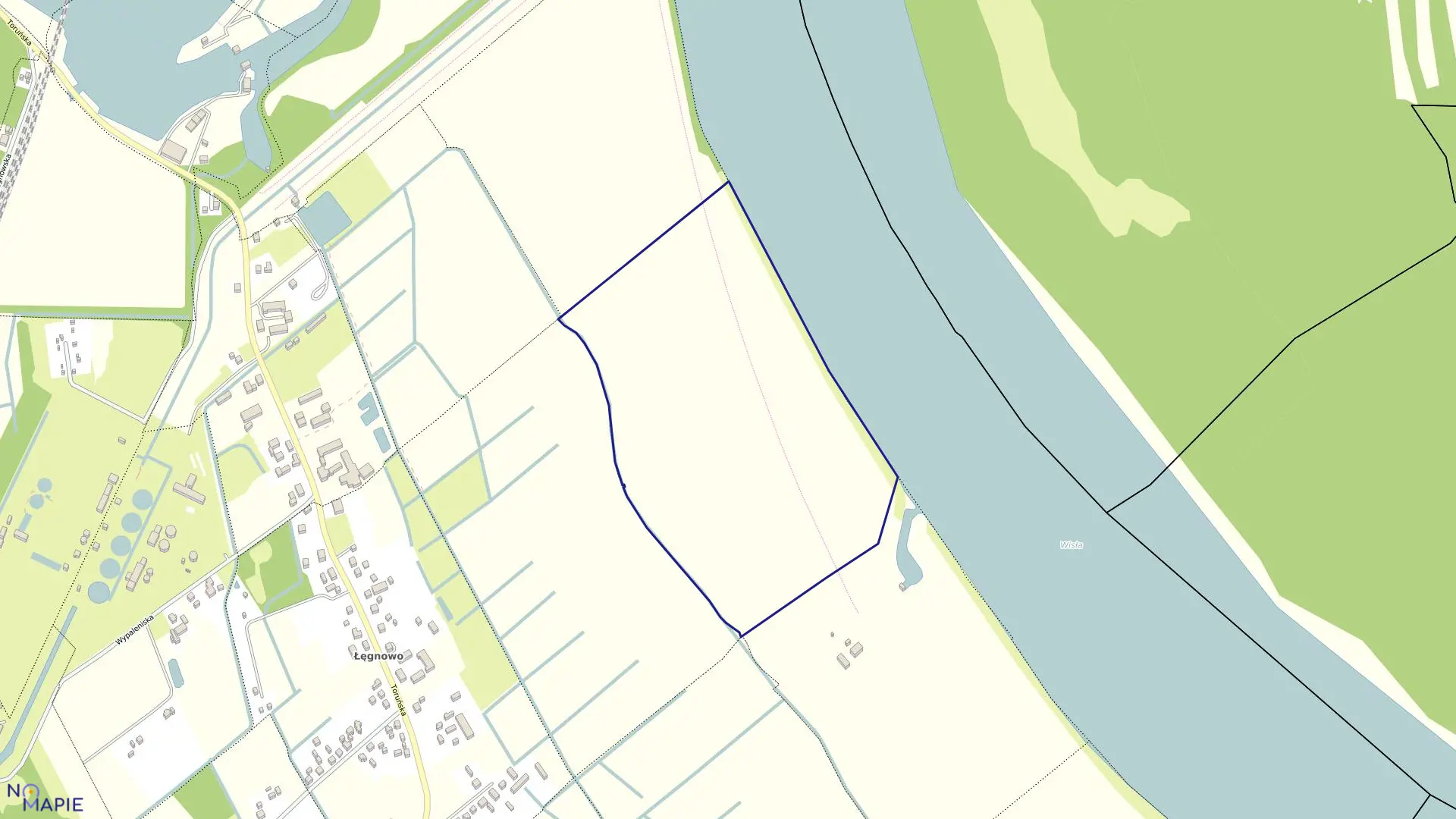 Mapa obrębu 0445 w mieście Bydgoszcz