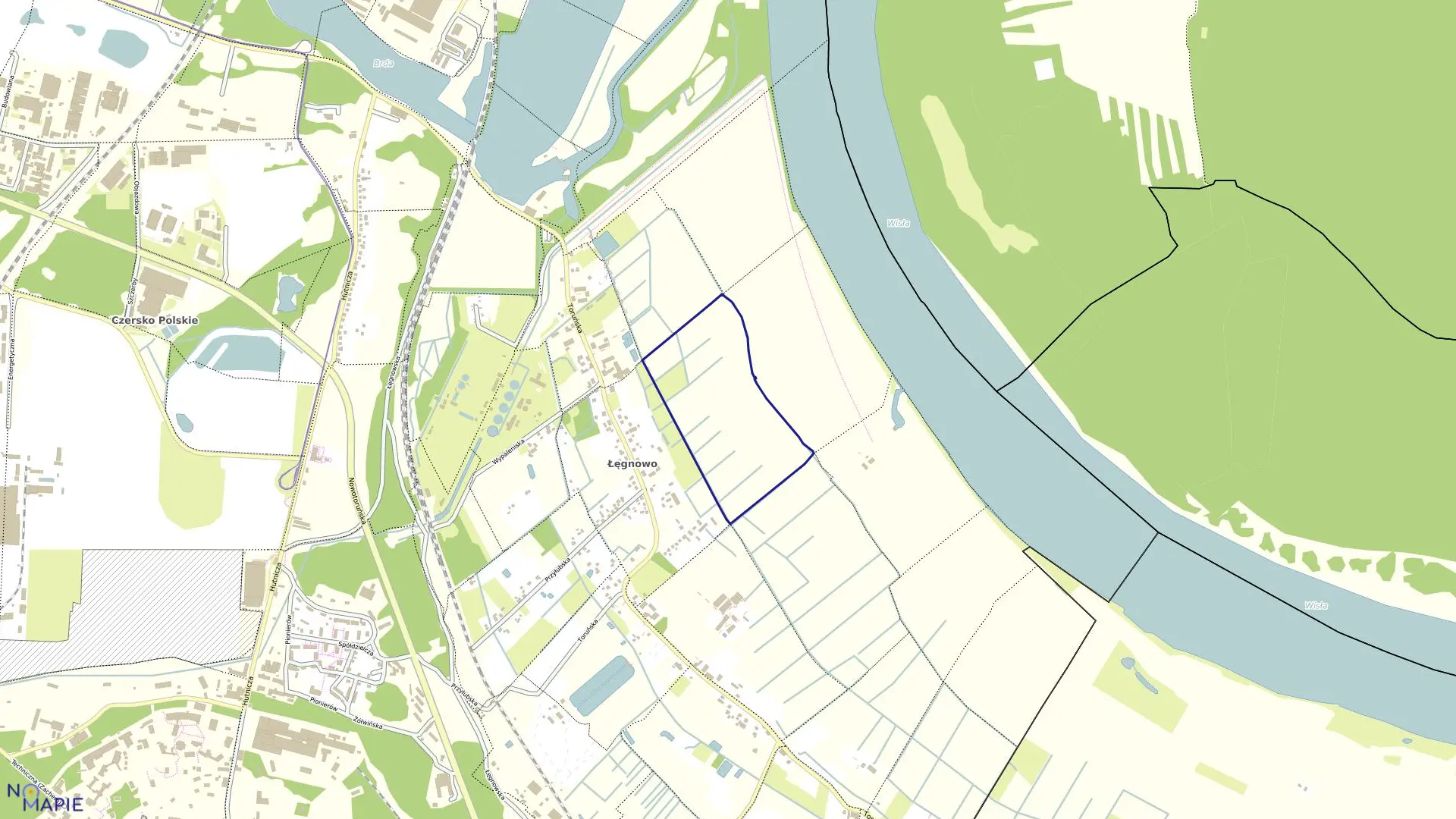 Mapa obrębu 0446 w mieście Bydgoszcz