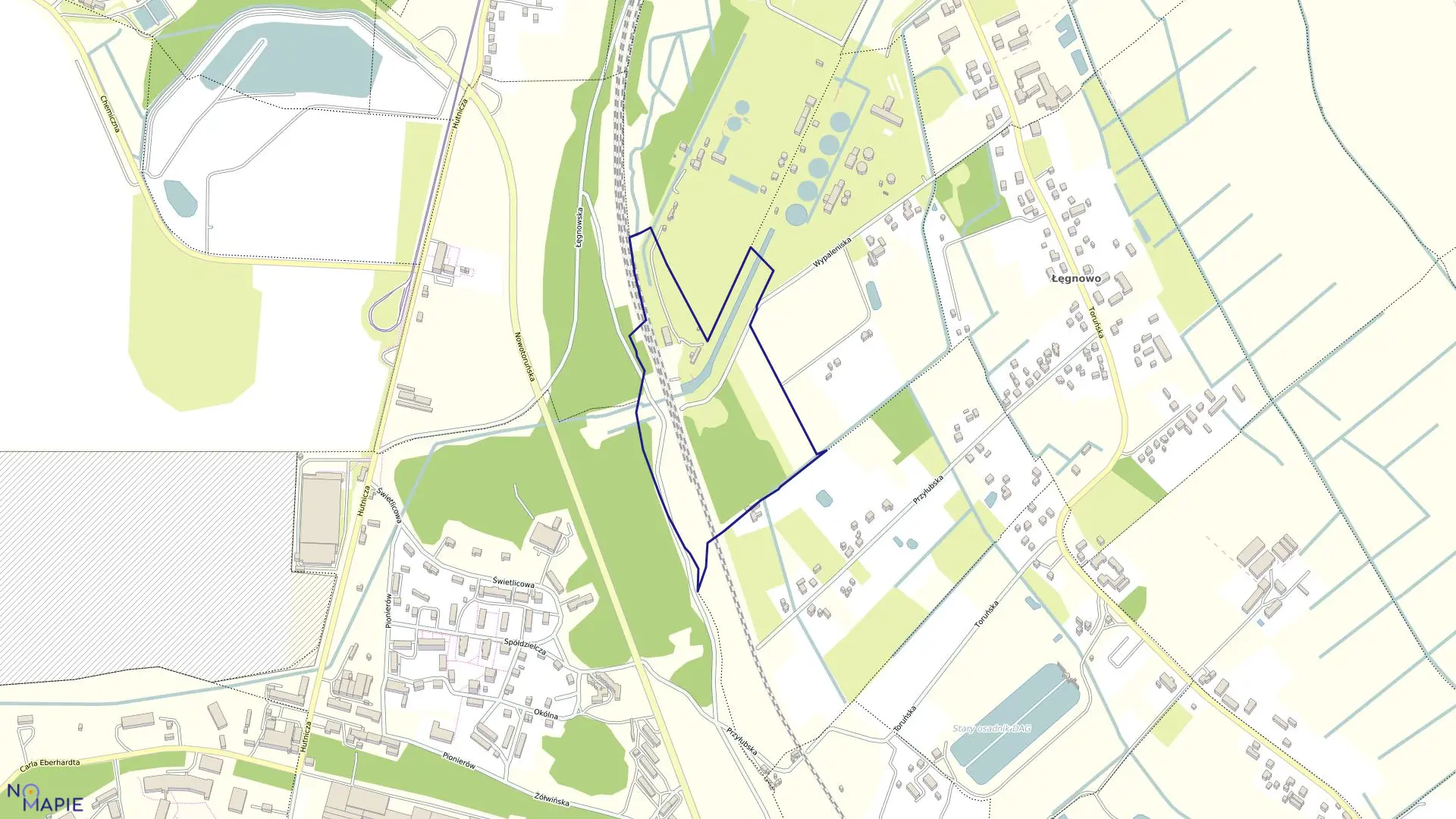 Mapa obrębu 0449 w mieście Bydgoszcz