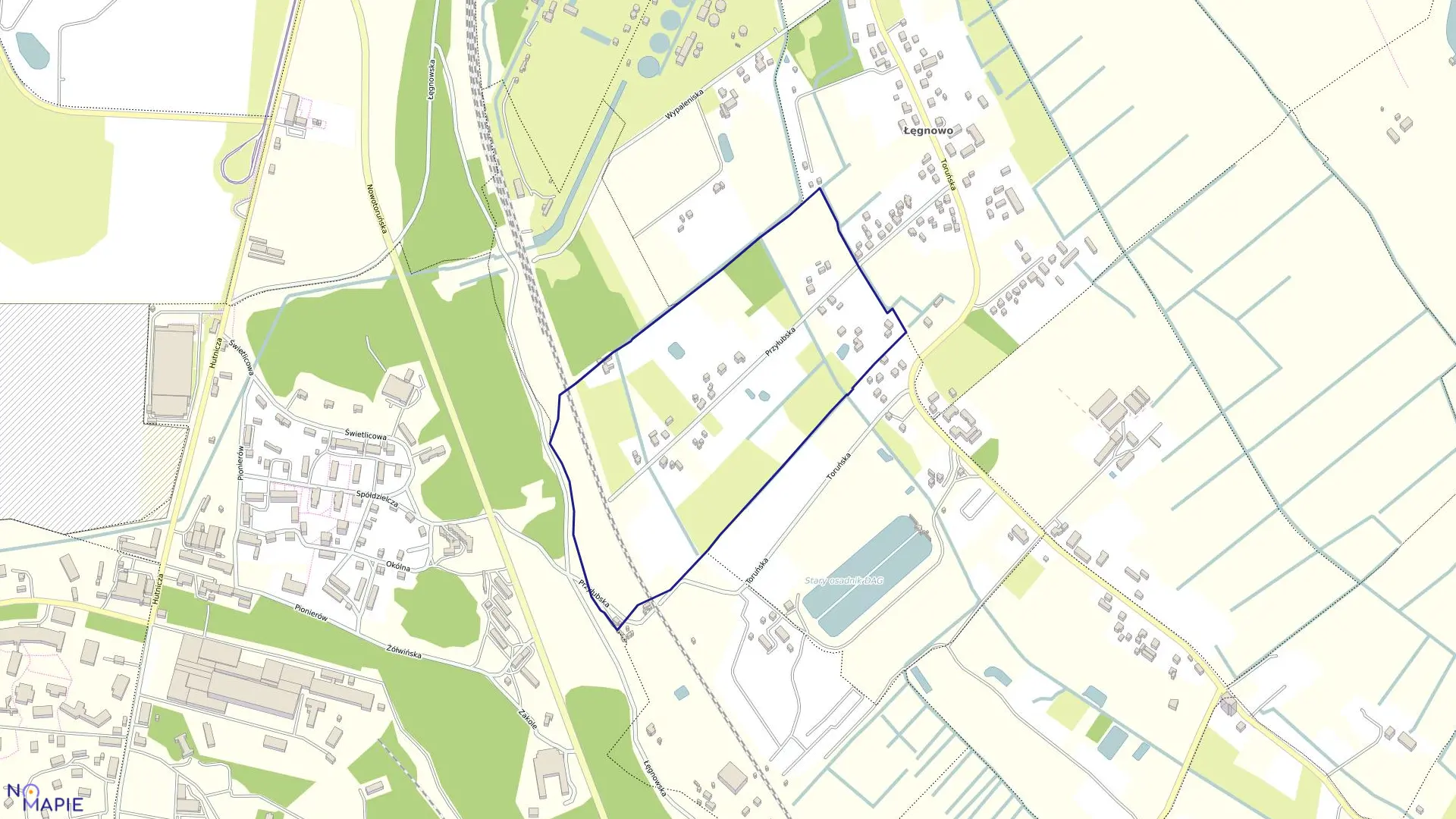 Mapa obrębu 0450 w mieście Bydgoszcz