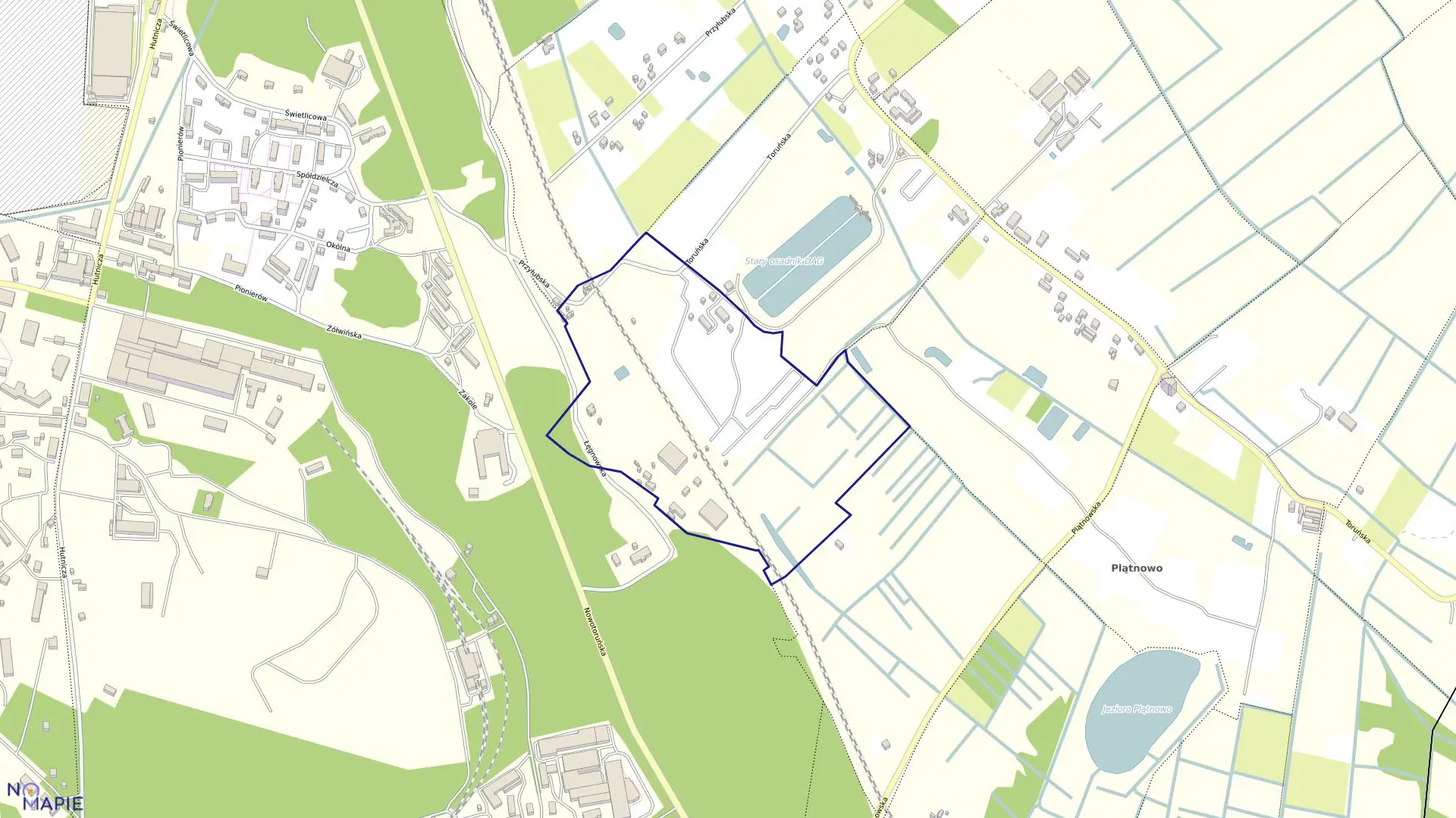 Mapa obrębu 0451 w mieście Bydgoszcz