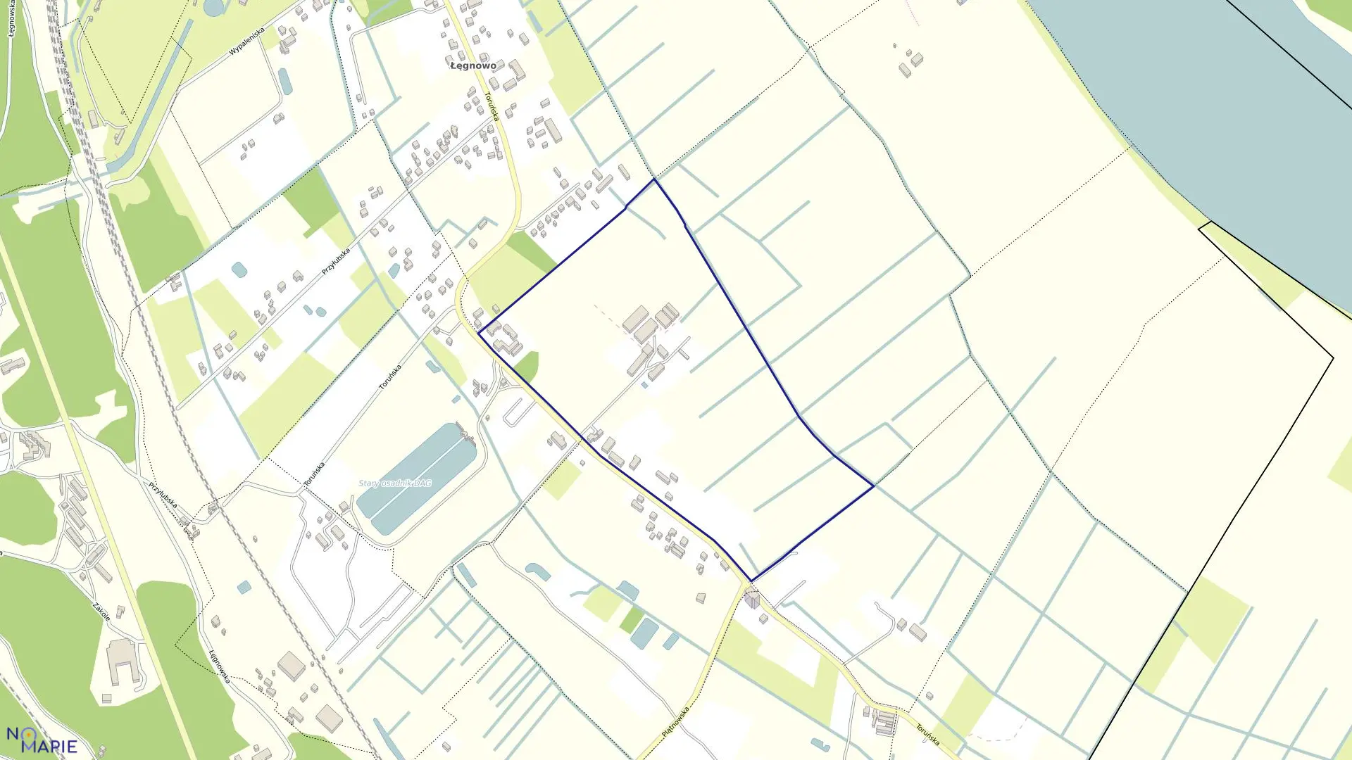 Mapa obrębu 0453 w mieście Bydgoszcz