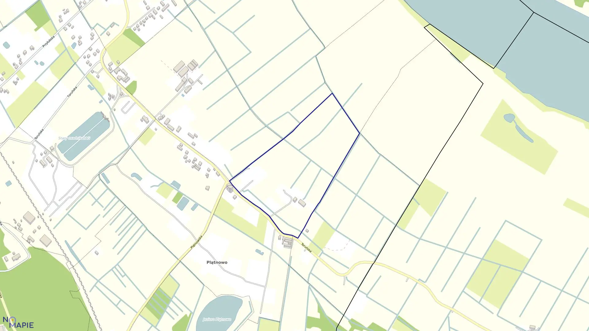 Mapa obrębu 0458 w mieście Bydgoszcz