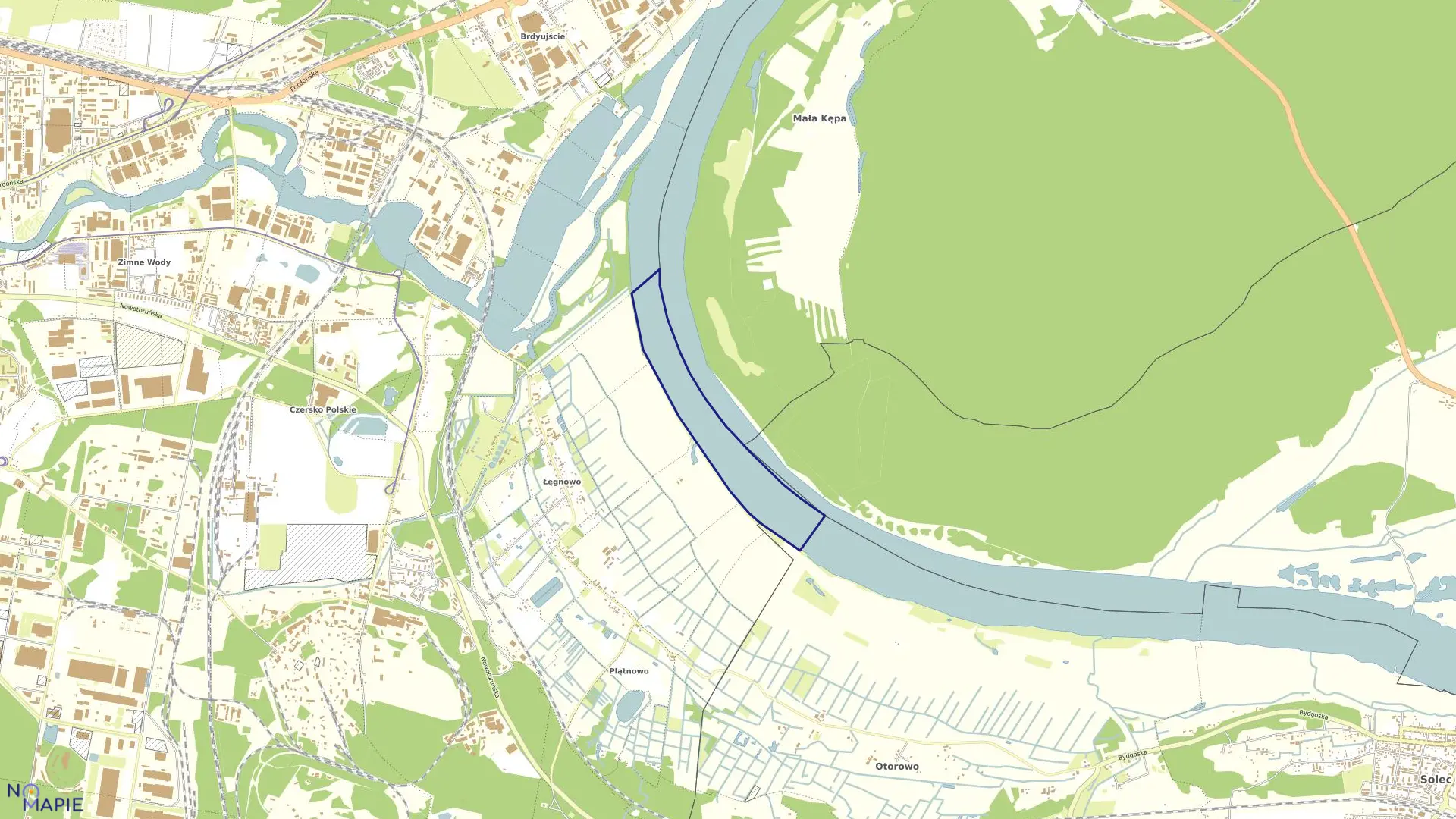 Mapa obrębu 0467 w mieście Bydgoszcz