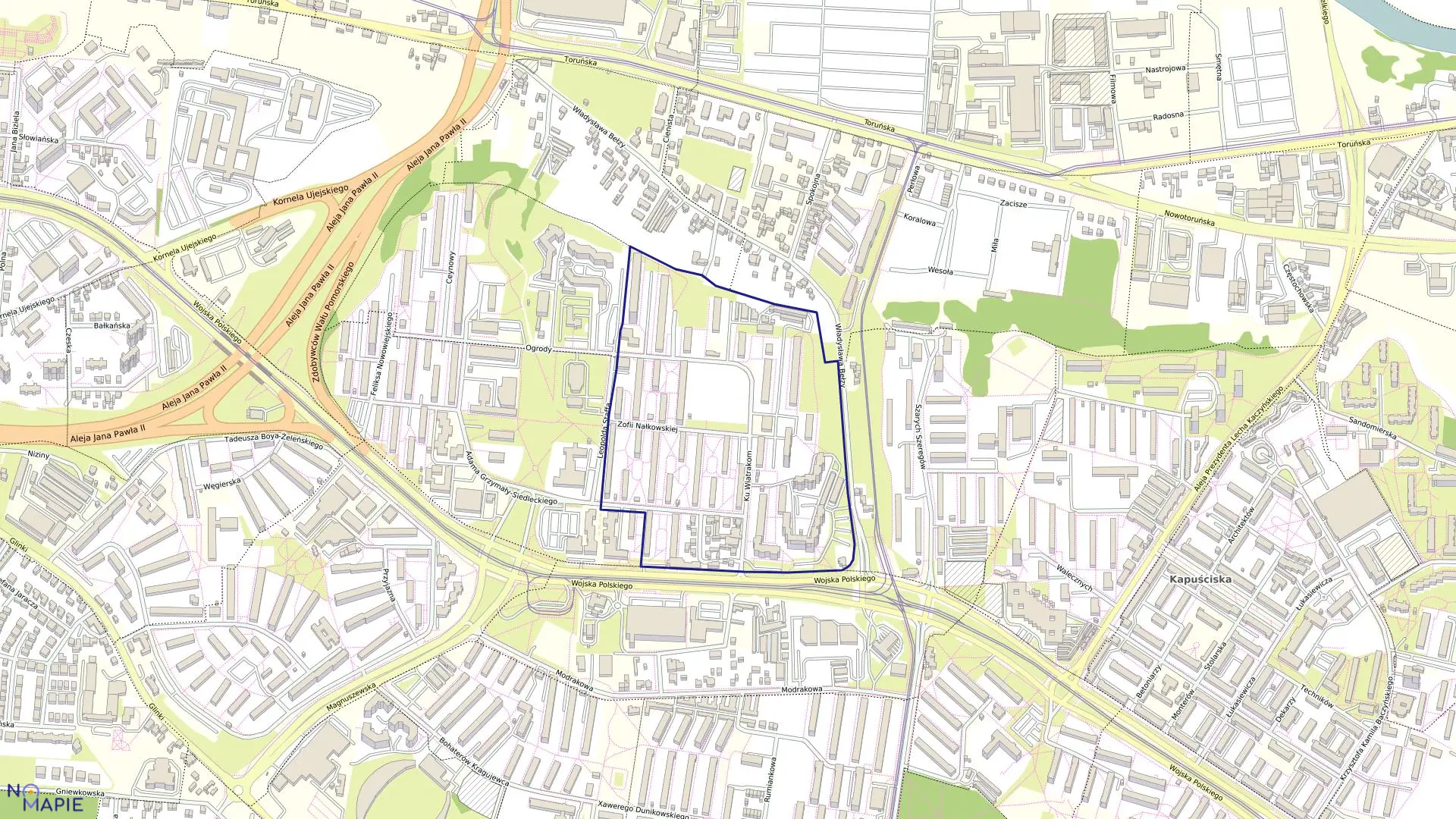 Mapa obrębu 0472 w mieście Bydgoszcz