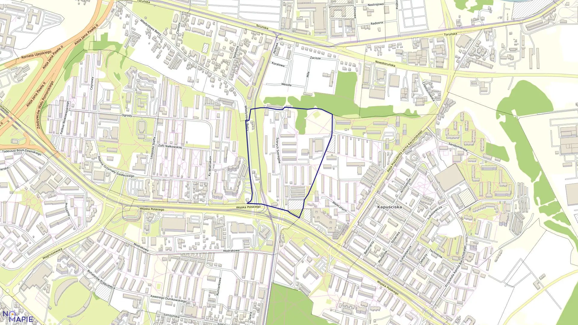 Mapa obrębu 0473 w mieście Bydgoszcz