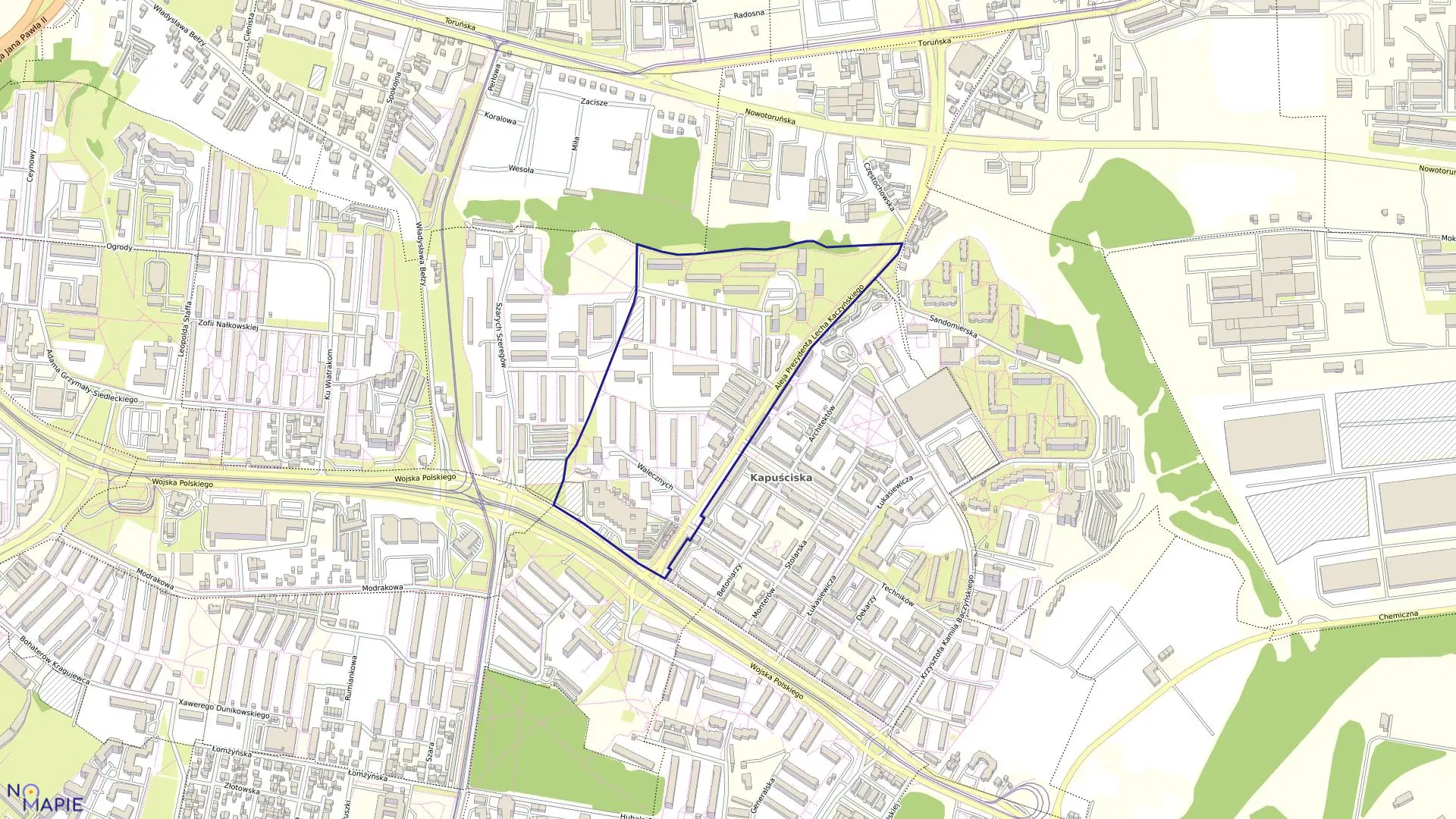 Mapa obrębu 0474 w mieście Bydgoszcz