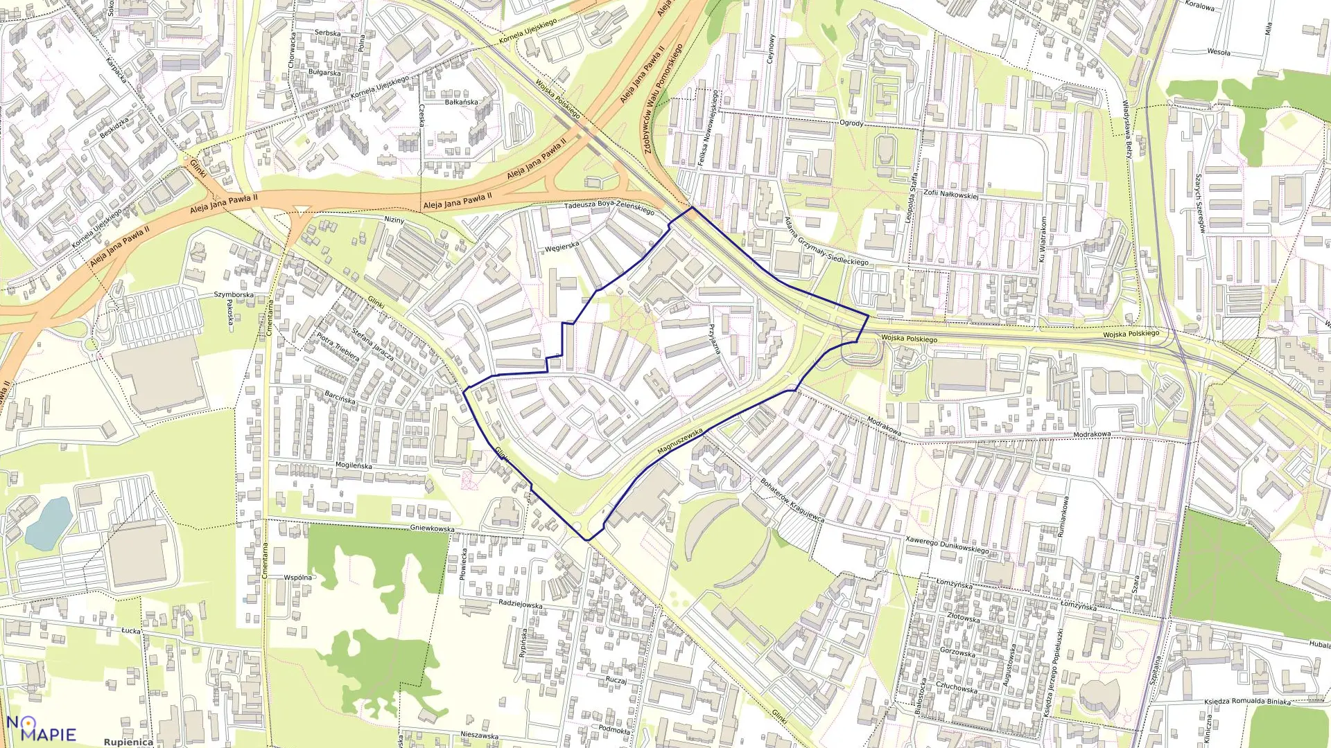 Mapa obrębu 0478 w mieście Bydgoszcz