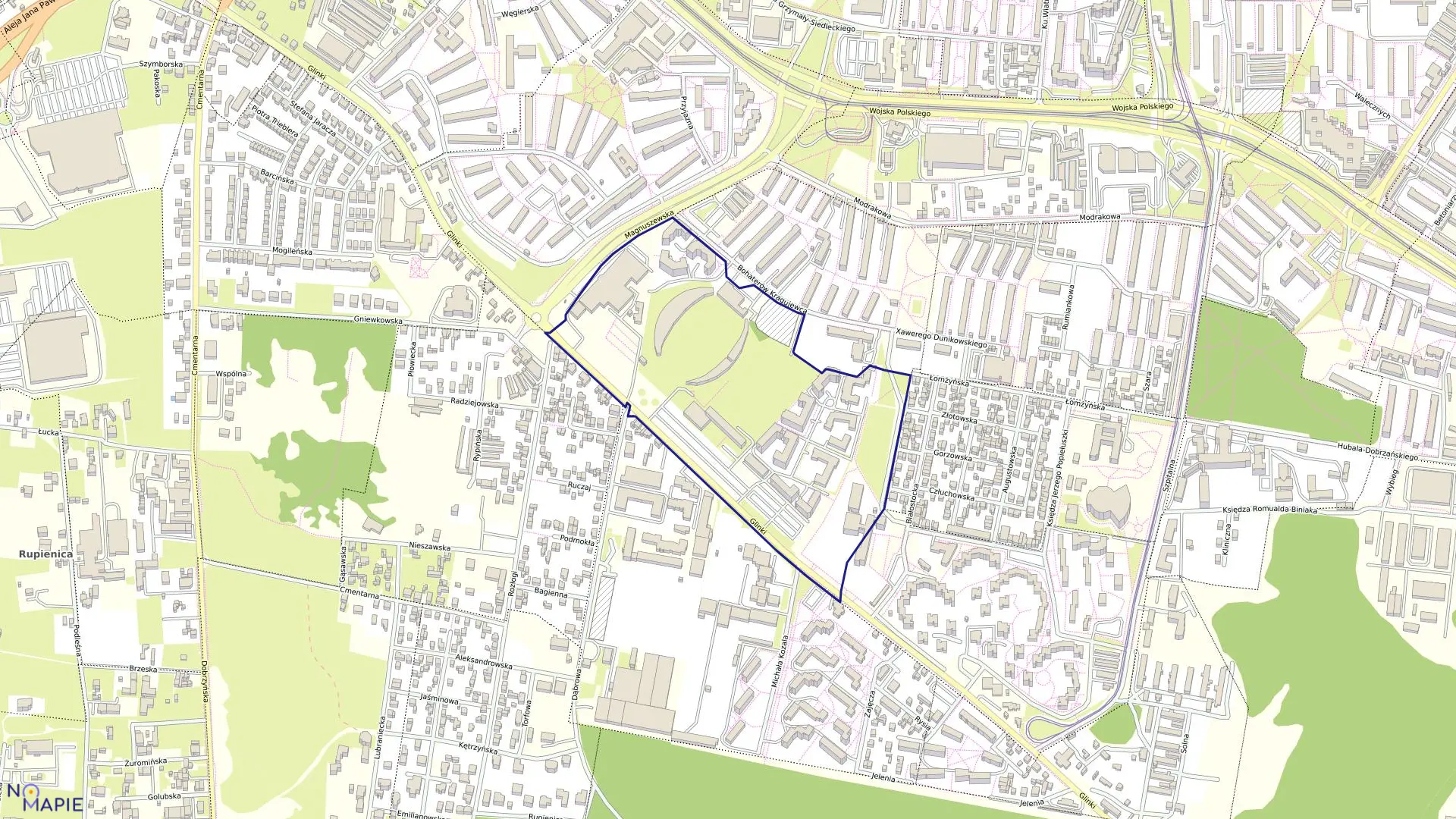 Mapa obrębu 0481 w mieście Bydgoszcz