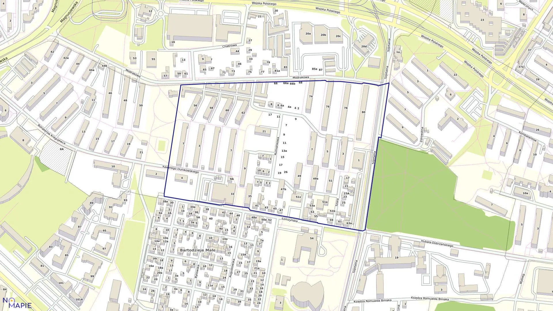 Mapa obrębu 0482 w mieście Bydgoszcz