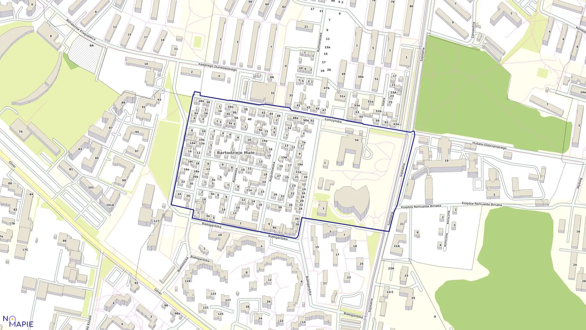 Mapa obrębu 0483 w mieście Bydgoszcz