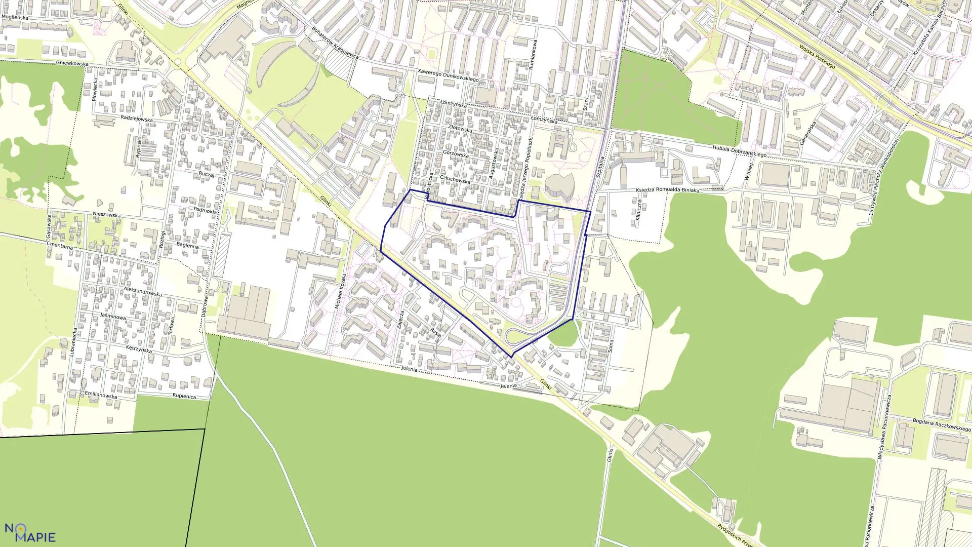 Mapa obrębu 0484 w mieście Bydgoszcz