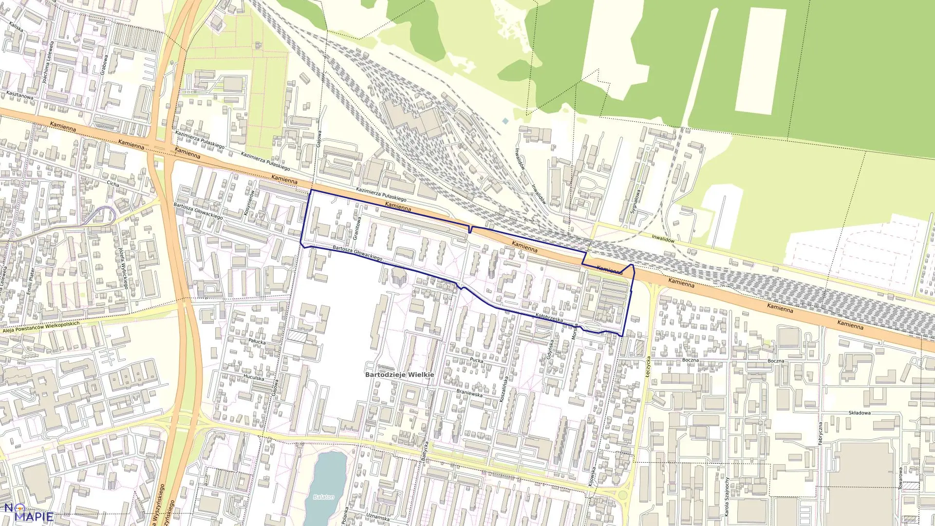 Mapa obrębu 0485 w mieście Bydgoszcz