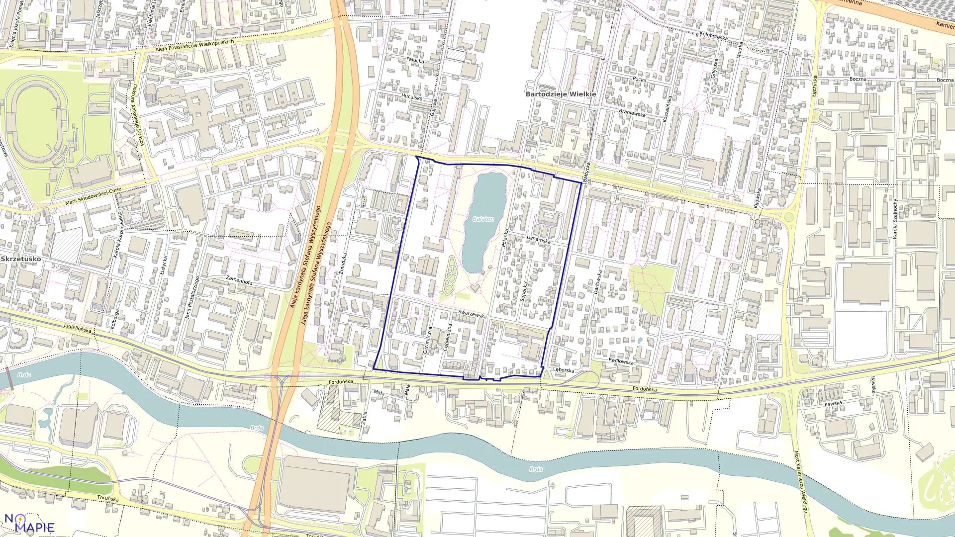 Mapa obrębu 0486 w mieście Bydgoszcz