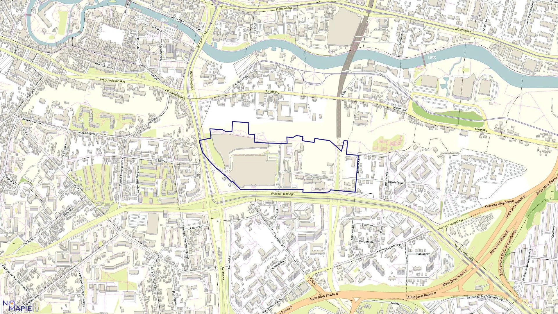 Mapa obrębu 0488 w mieście Bydgoszcz